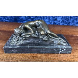 Grande Sculpture Coquine En Bronze Signé époque Seconde Moitié XXeme Siècle 