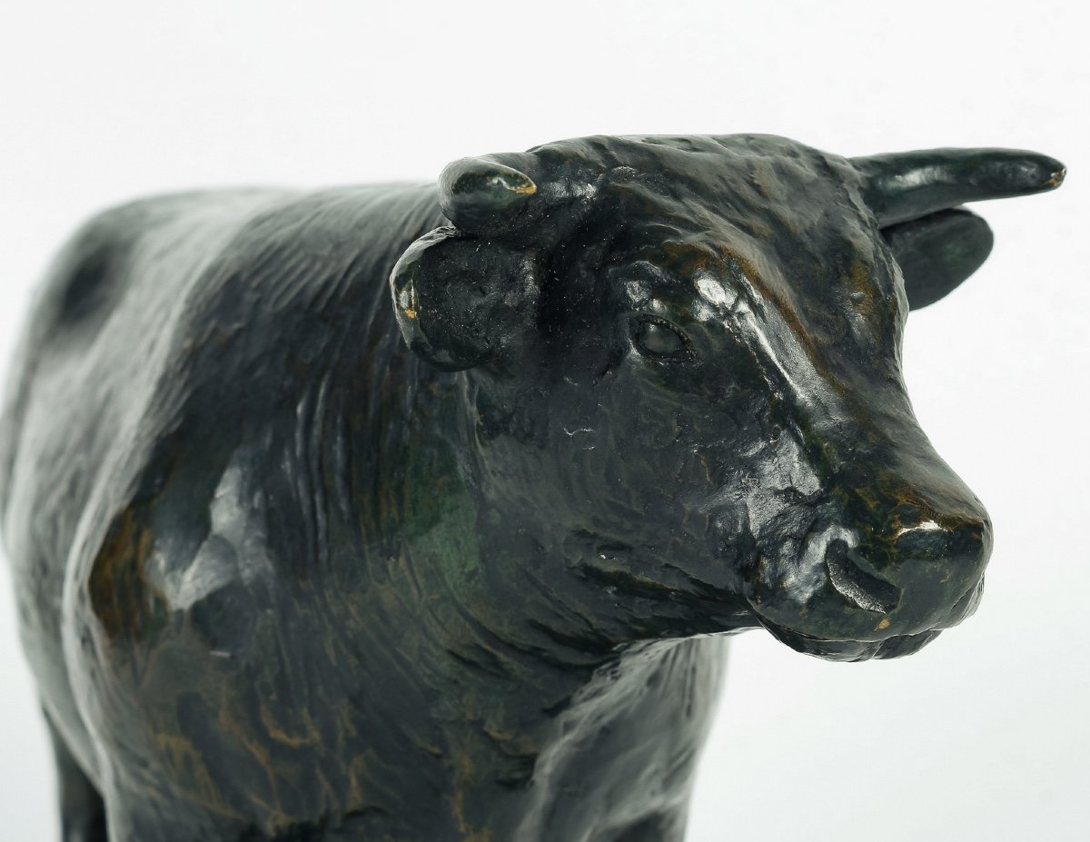 Bronze Sculpture Signed Guyot Representing A Cow-photo-2