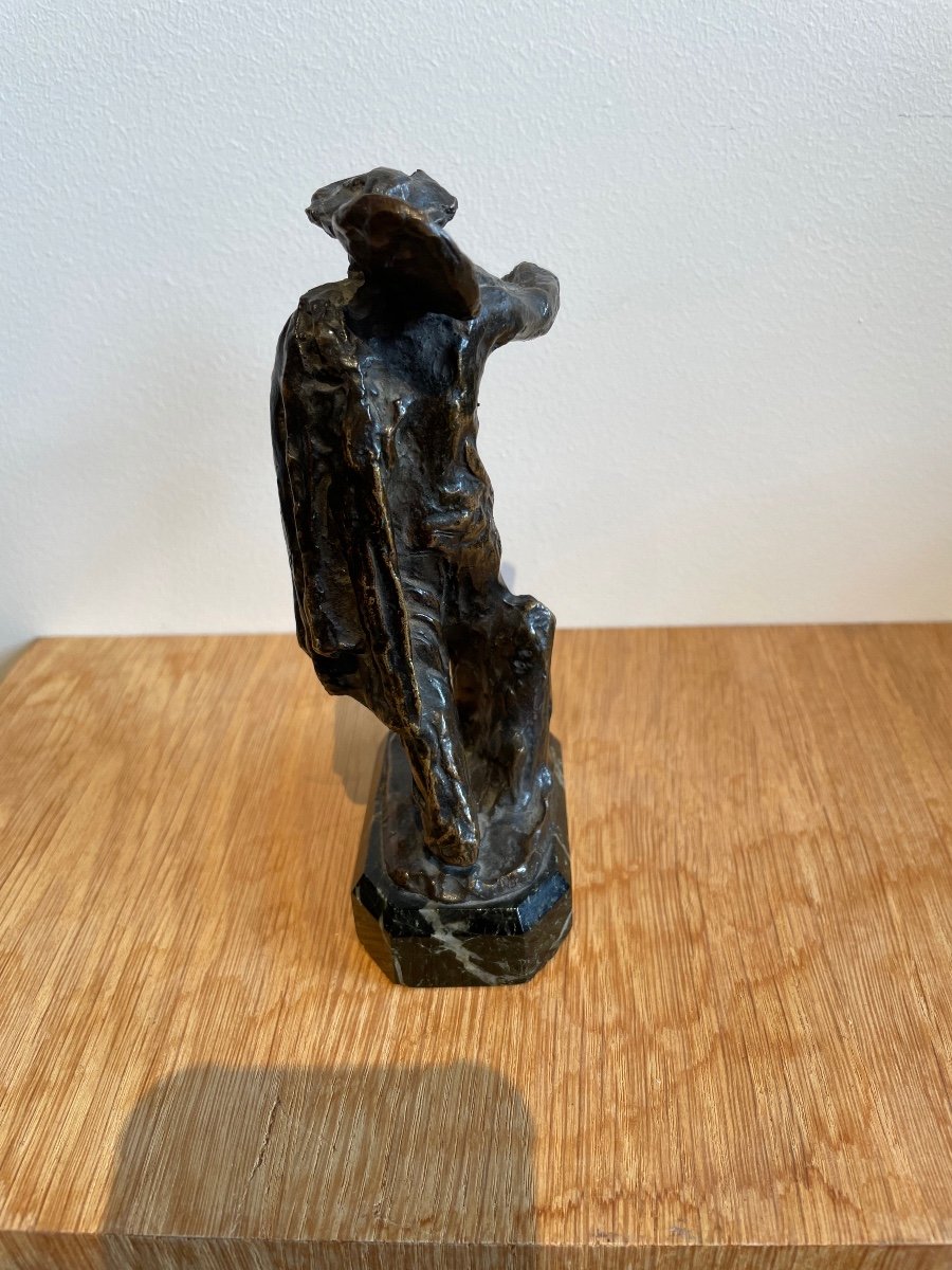 Small Bronze Figure Signed Dalou-photo-1