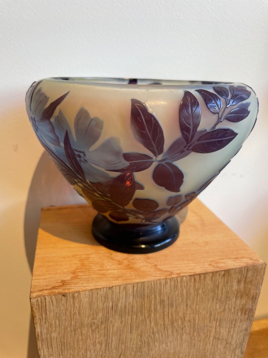 Gallé Cup Vase With Pansies 