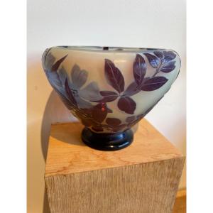 Gallé Cup Vase With Pansies 