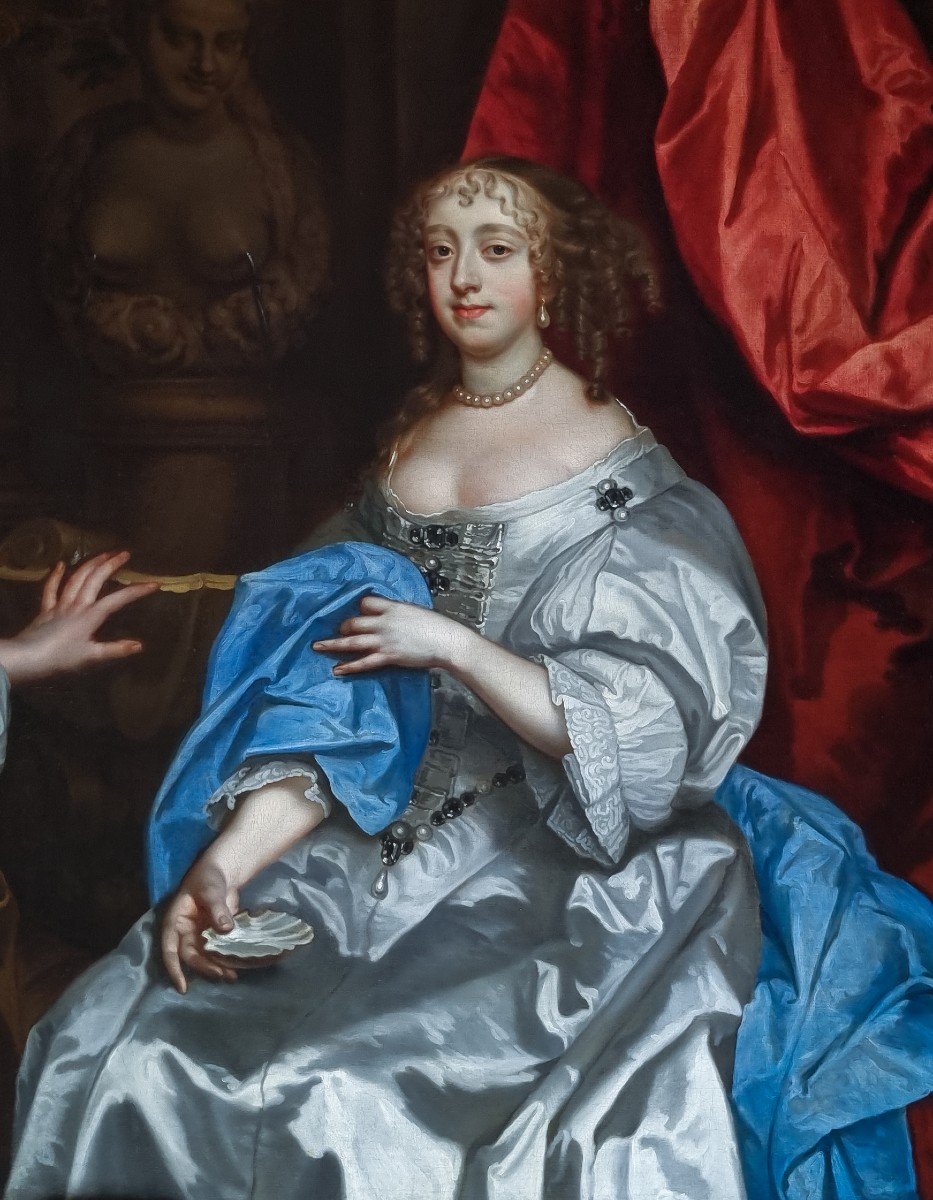 Portrait Sir John Rivers 3rd Baronet Chafford, Lady Anne Rivers C.1662, Oil On Canvas Painting-photo-4