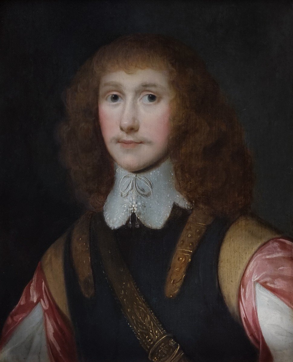 Portrait Gentleman Dans Un Curass, Thomas Bruce, Comte d'Elgin C.1638, Huile Sur Panneau -photo-1