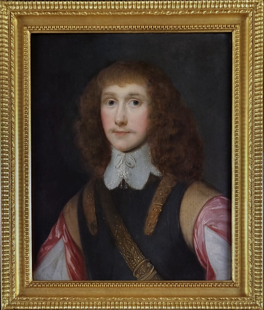 Portrait Gentleman Dans Un Curass, Thomas Bruce, Comte d'Elgin C.1638, Huile Sur Panneau 