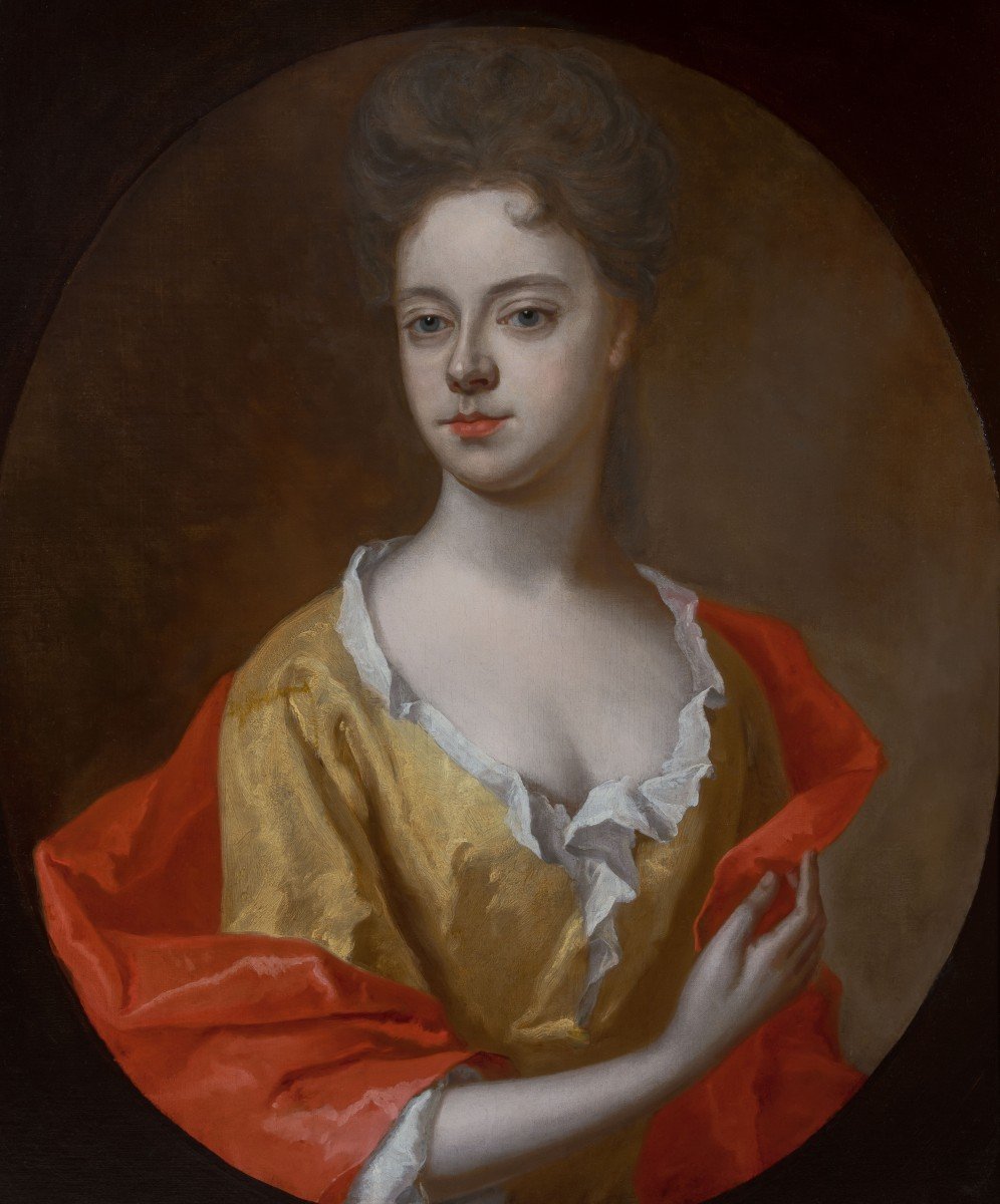 Portrait Of Lady Mary Capel, Countess Of Essex Circa 1698, Oil Painting On Canvas-photo-3