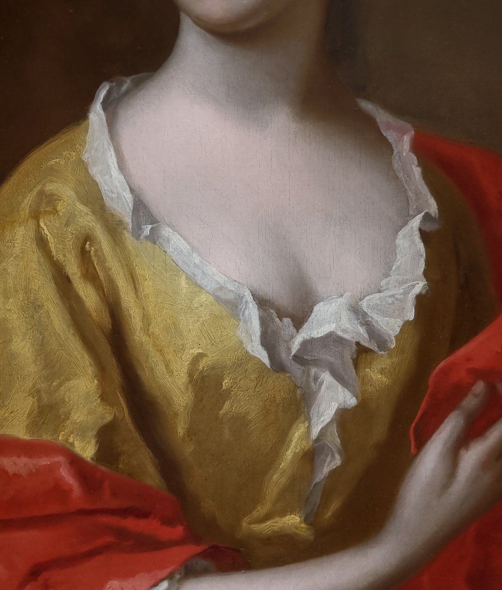 Portrait Of Lady Mary Capel, Countess Of Essex Circa 1698, Oil Painting On Canvas-photo-3