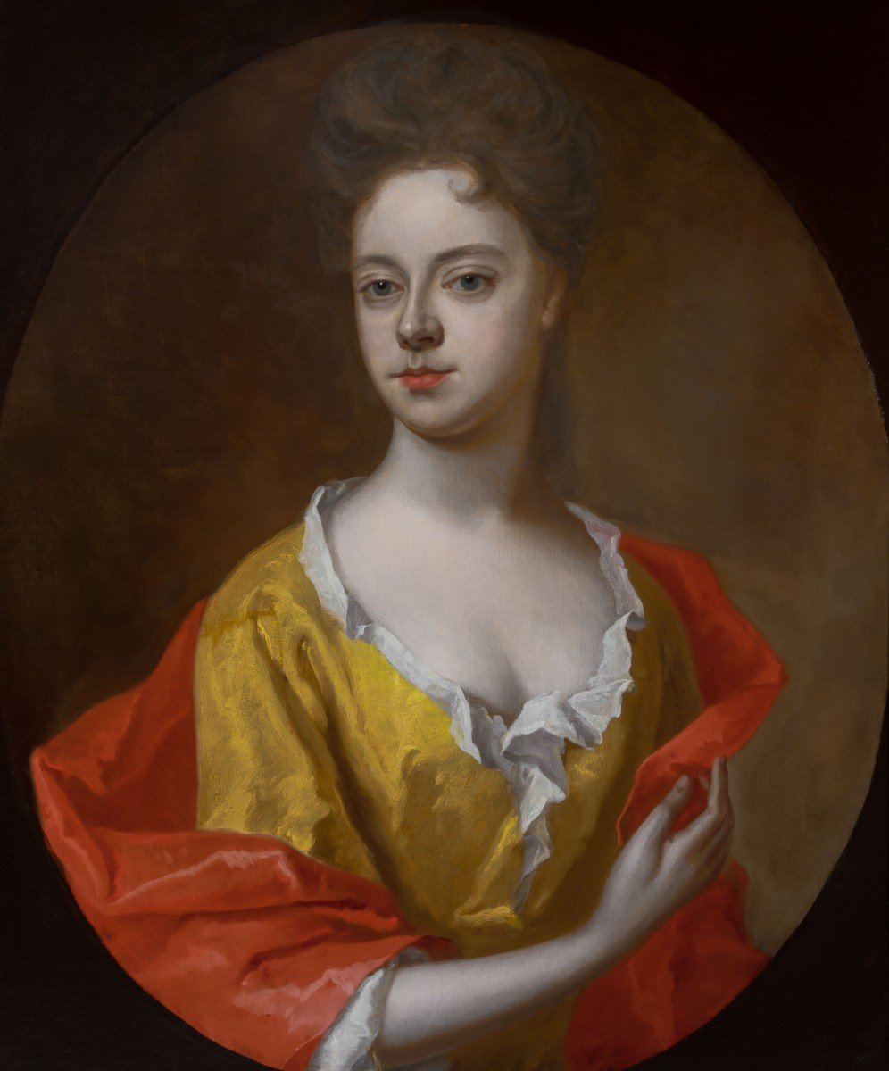 Portrait Of A Lady, Mary Capel, Countess Of Essex C.1698; Oil On Canvas, Godfrey Kneller-photo-3