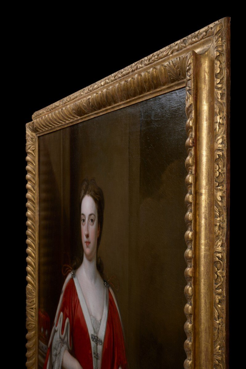 Portrait d'Abigail, Comtesse De Kinnoull Vers 1709, Signé Et Daté Par Godfrey Kneller, Peinture-photo-3