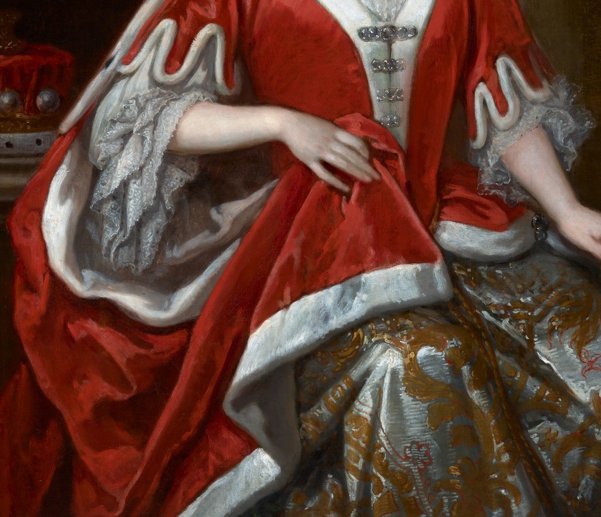 Portrait d'Abigail, Comtesse De Kinnoull Vers 1709, Signé Et Daté Par Godfrey Kneller, Peinture-photo-4