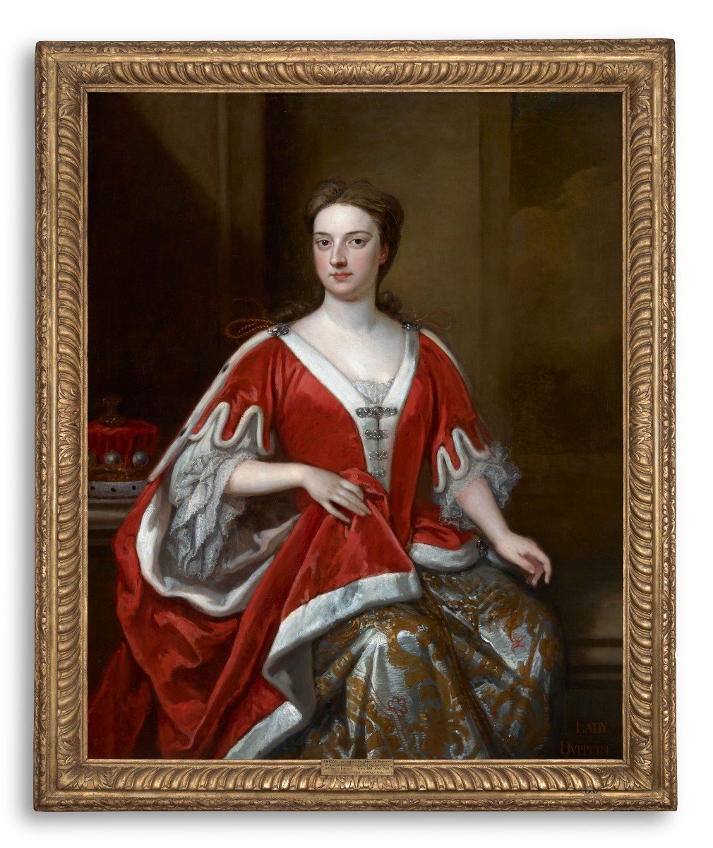 Portrait d'Abigail, Comtesse De Kinnoull Vers 1709, Signé Et Daté Par Godfrey Kneller, Peinture