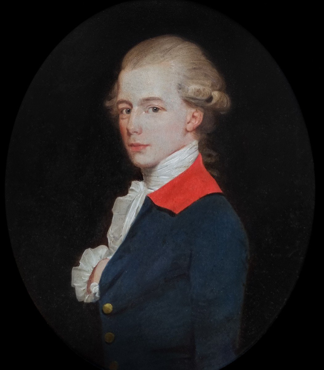 Portrait d'Un Gentilhomme, M. Kennaway En Manteau Bleu, Signé Daté De 1779, Peinture à l'Huile-photo-3