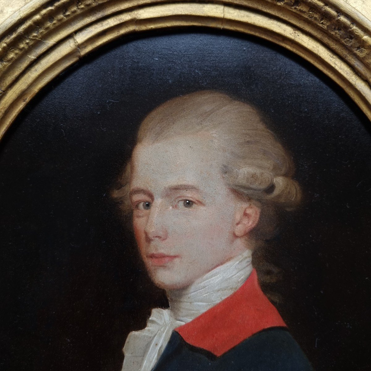 Portrait d'Un Gentilhomme, M. Kennaway En Manteau Bleu, Signé Daté De 1779, Peinture à l'Huile-photo-1