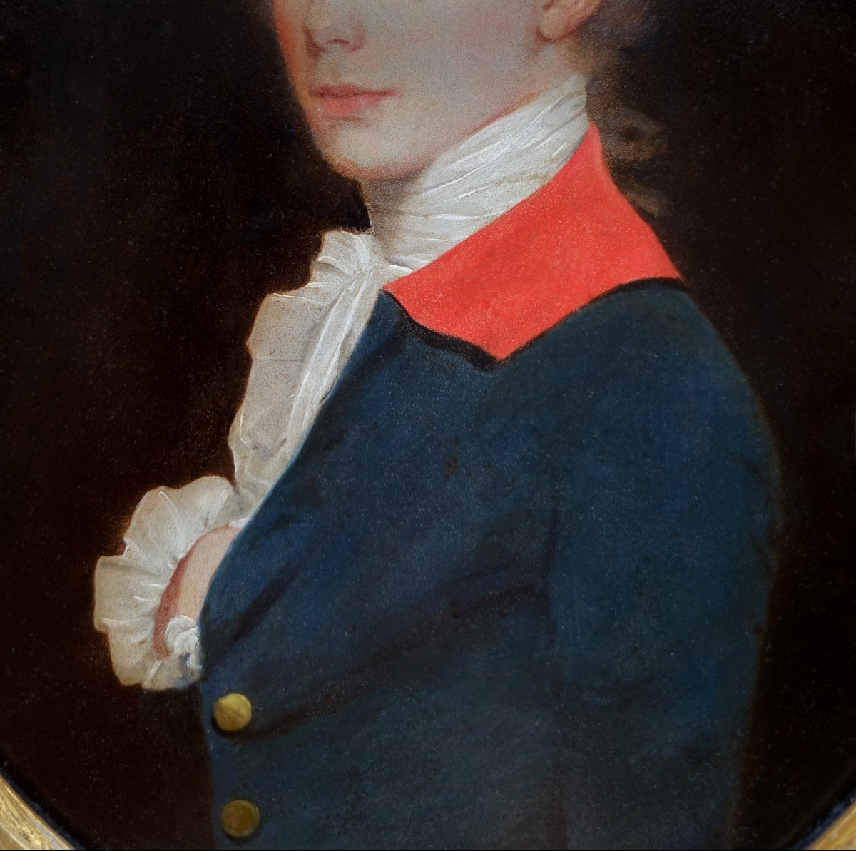 Portrait d'Un Gentilhomme, M. Kennaway En Manteau Bleu, Signé Daté De 1779, Peinture à l'Huile-photo-2