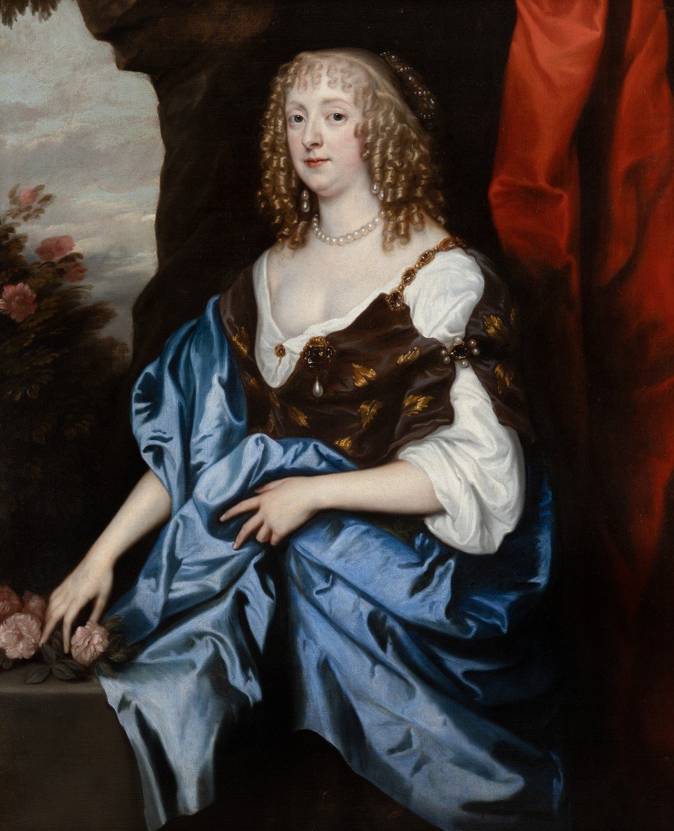 Portrait De Catherine Murray à Côté d'Un Socle Avec Des Roses, XVIIe Siècle ; Anthony Van Dyck-photo-5