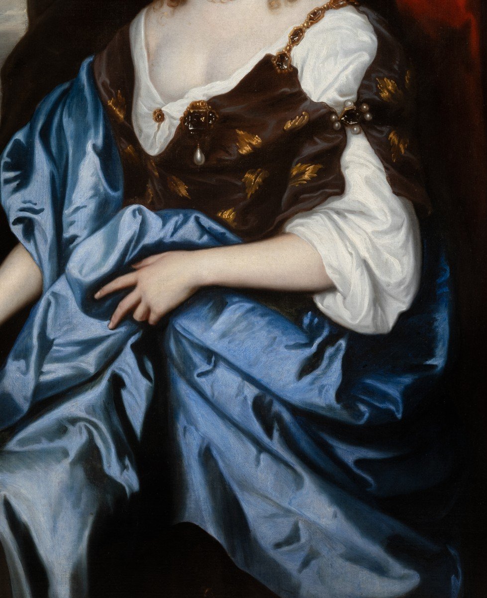 Portrait De Catherine Murray à Côté d'Un Socle Avec Des Roses, XVIIe Siècle ; Anthony Van Dyck-photo-7