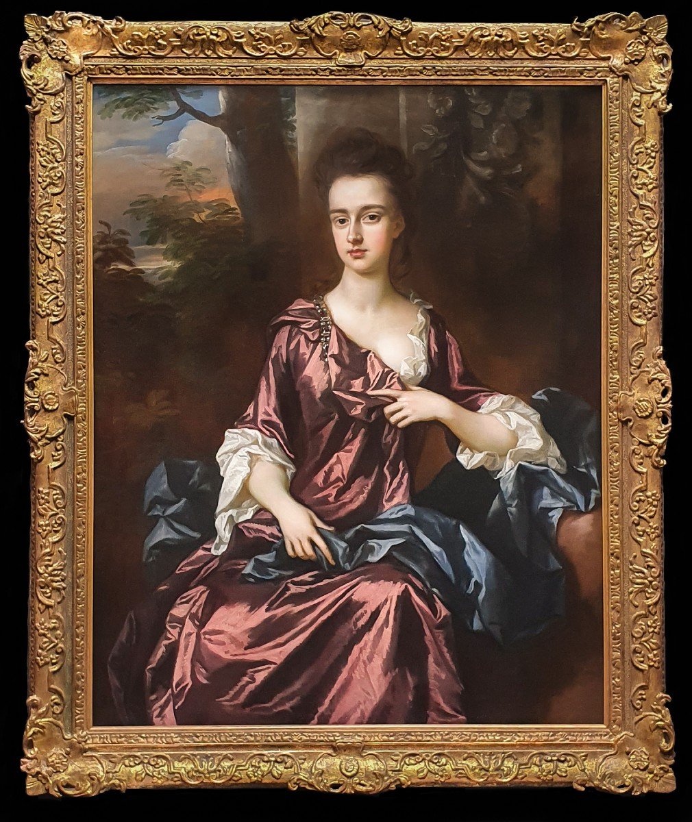 Portrait Of A Lady 1690-1700; By John Closterman (1660-1711), Antique Oil Painting