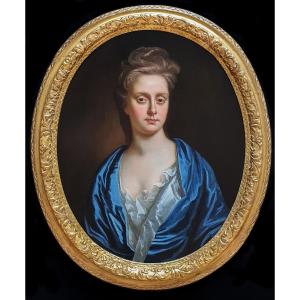 Antique Oil Portrait Of Lady Anne Stapylton  C.1690s; By John Closterman, Fine Gilded Frame