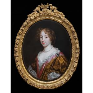 vers 1675 Portrait de Dame, Hélène Ferrand, Marquise de Saint Germain Beaupré ; Huile sur toile