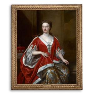 Portrait d'Abigail, Comtesse De Kinnoull, Signé Et Daté, Godfrey Kneller, Huile Sur Toile