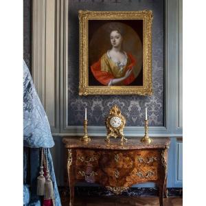 Portrait Of Lady Mary Capel, Countess Of Essex In Yellow Dress C.1698, Oil On Canvas Painting