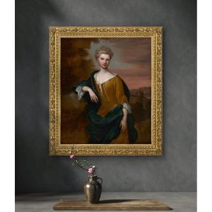 Portrait Of Margaret Broun, Lady Colstoun C.1700, Oil Painting, Ancient Manor House Provenance