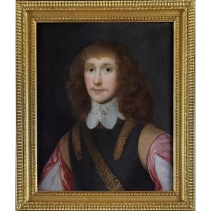 Portrait Gentleman Dans Un Curass, Thomas Bruce, Comte d'Elgin C.1638, Huile Sur Panneau 