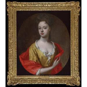 Portrait Of A Lady, Mary Capel, Countess Of Essex C.1698; Oil On Canvas, Godfrey Kneller