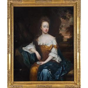 Portrait d'Une Dame Dans Un Bois Tenant Une Coquille Vers 1690 ; Peinture à l'Huile Sur Toile