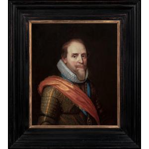 Portrait Gentleman, Maurice, Prince Of Orange-nassau, 17th Century Mierevelt Chateau Provenance