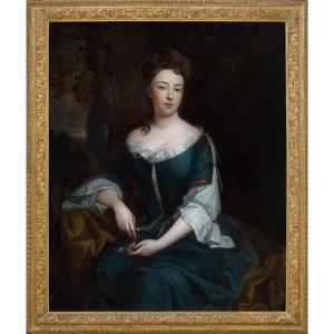 Portrait De Lady Isabella Legh Assise Tenant Des Fleurs Vers 1693 ; Provenance Aristocratique