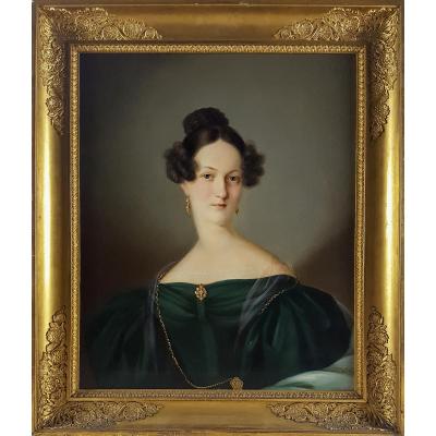 Portrait Of A Lady C.1830; Follower Of Jan Adam Kruseman (1804-1862)