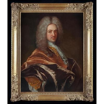 Portrait Of A Gentleman C.1715; Circle Of Hyacinth Rigaud (1659-1743)