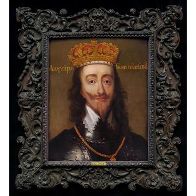 Portrait Of Charles I (1600-1649) King Of England, Scotland & Ireland; Flemish School C.1640 