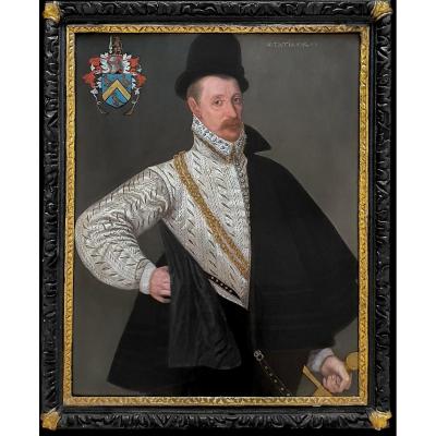 Portrait De Richard Tomkins (c.1532-1603) Vers 1575; Ecole Anglaise Du XVIe Siècle