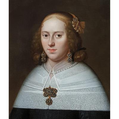 Portrait Of Brigitta De Groot (1659-1686) C.1659; Attributed To Abraham Liedts (1646-1668)