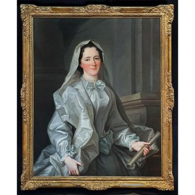 A Lady As A Vestal Virgin Circa 1745; Follower Of Jean Raoux (1677-1734)