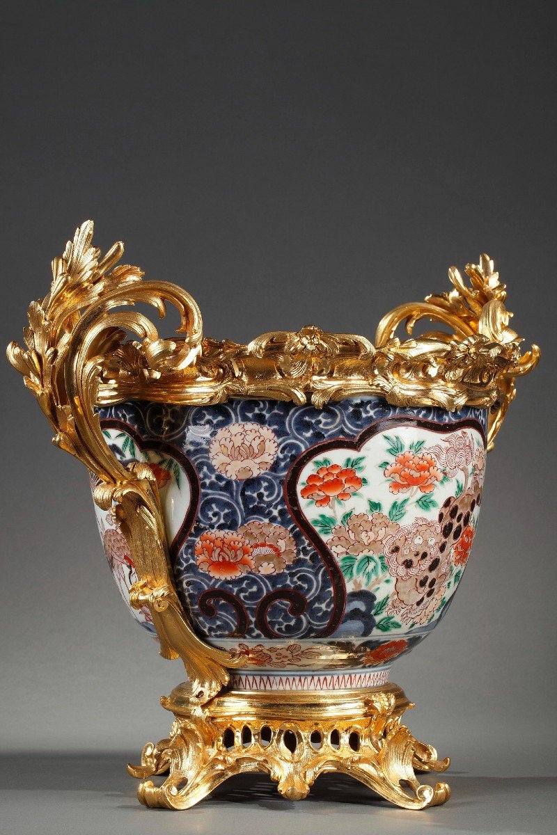 Cache-pot en Porcelaine d'Imari, Japon - France, Circa 1880-photo-4