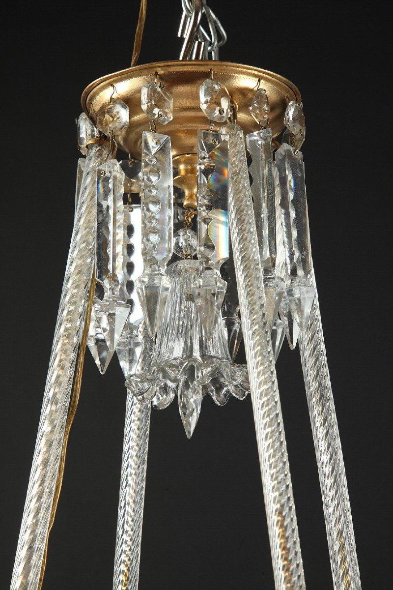 Crystal Chandelier "la Nef" Attributed To Baccarat, France, Circa 1870-photo-3