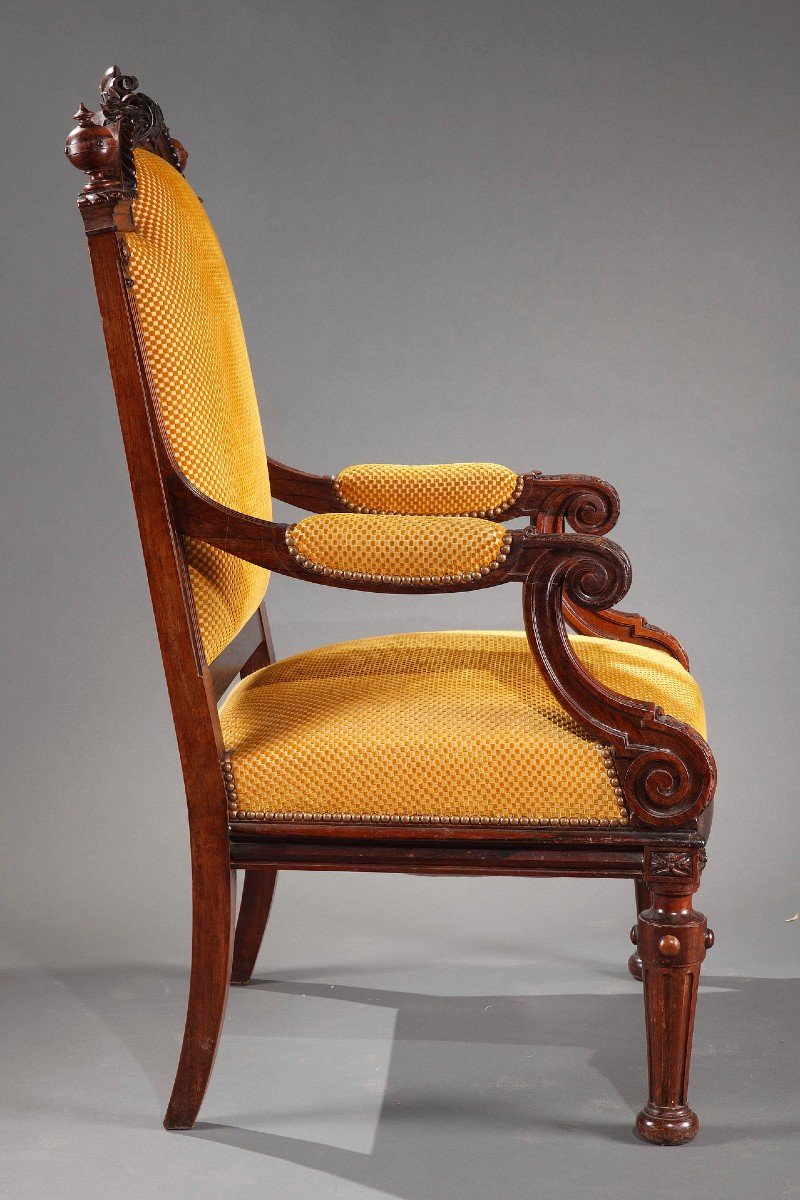 Pair Of Armchairs Attributed To H.-a. Fourdinois, France, Circa 1870-photo-2