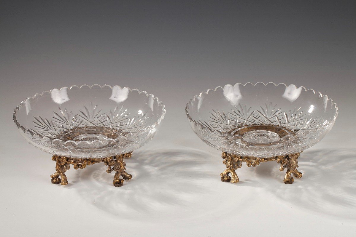 Cut-crystal Centerpiece Attributed To Baccarat, France, Circa 1870-photo-1