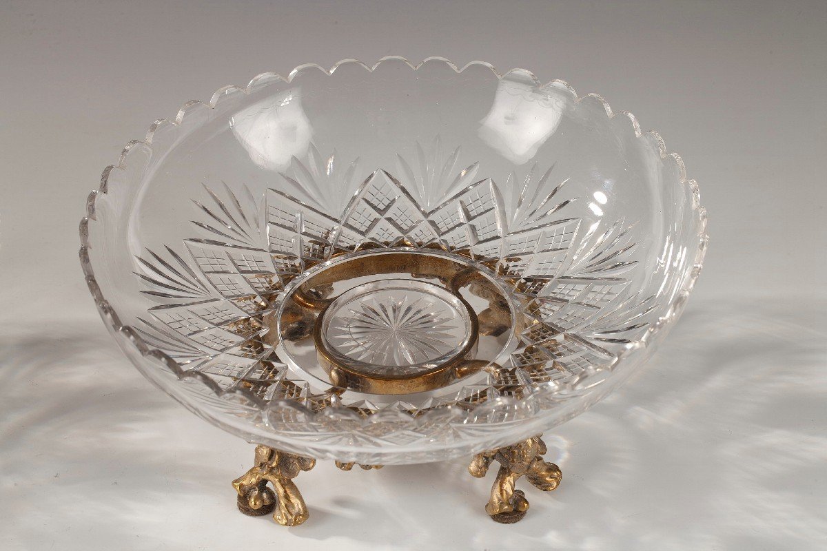 Cut-crystal Centerpiece Attributed To Baccarat, France, Circa 1870-photo-2