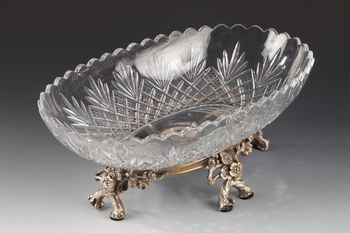 Centre de Table en Cristal Taillé attribué à Baccarat, France, circa 1870-photo-5