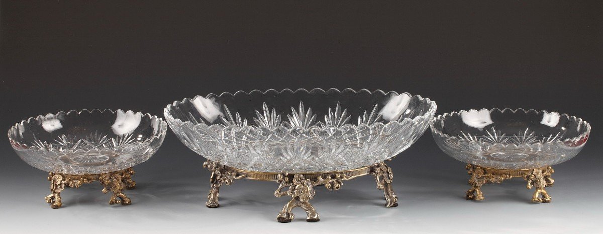 Cut-crystal Centerpiece Attributed To Baccarat, France, Circa 1870