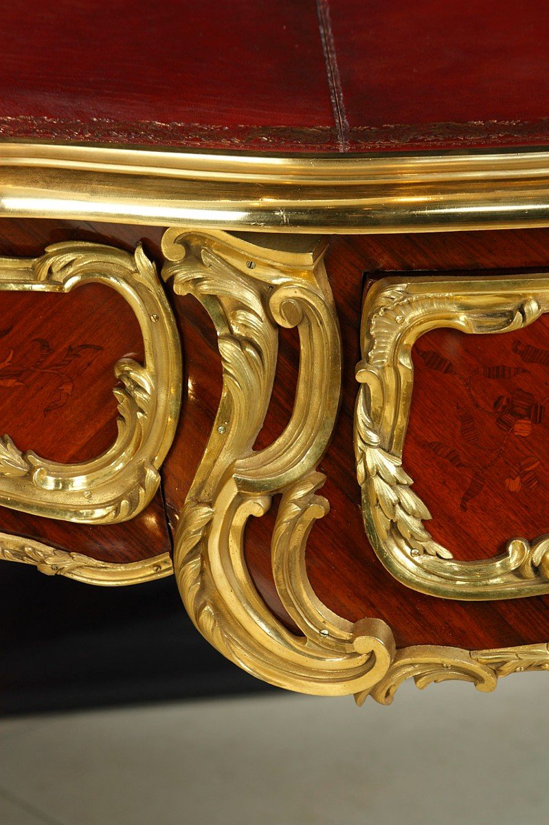 Bureau Plat de Style Louis XV d'après un modèle de J. Dubois, France, Circa 1880-photo-6