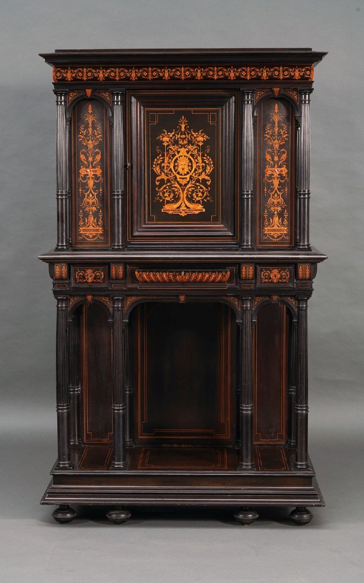 Paire de Cabinets Néo-Renaissance attr. à F. Linke, France, Circa 1880-photo-4
