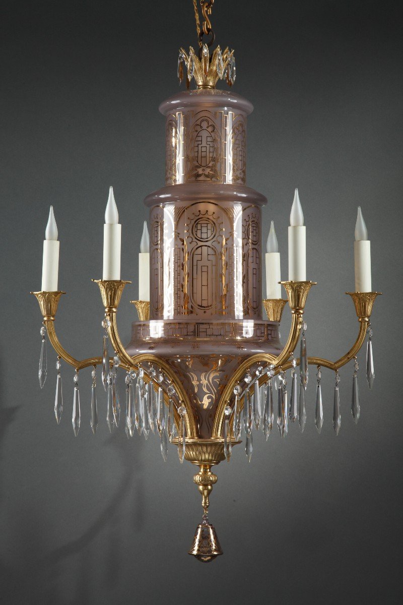 Oriental Style Chandelier, France, Circa 1900-photo-2