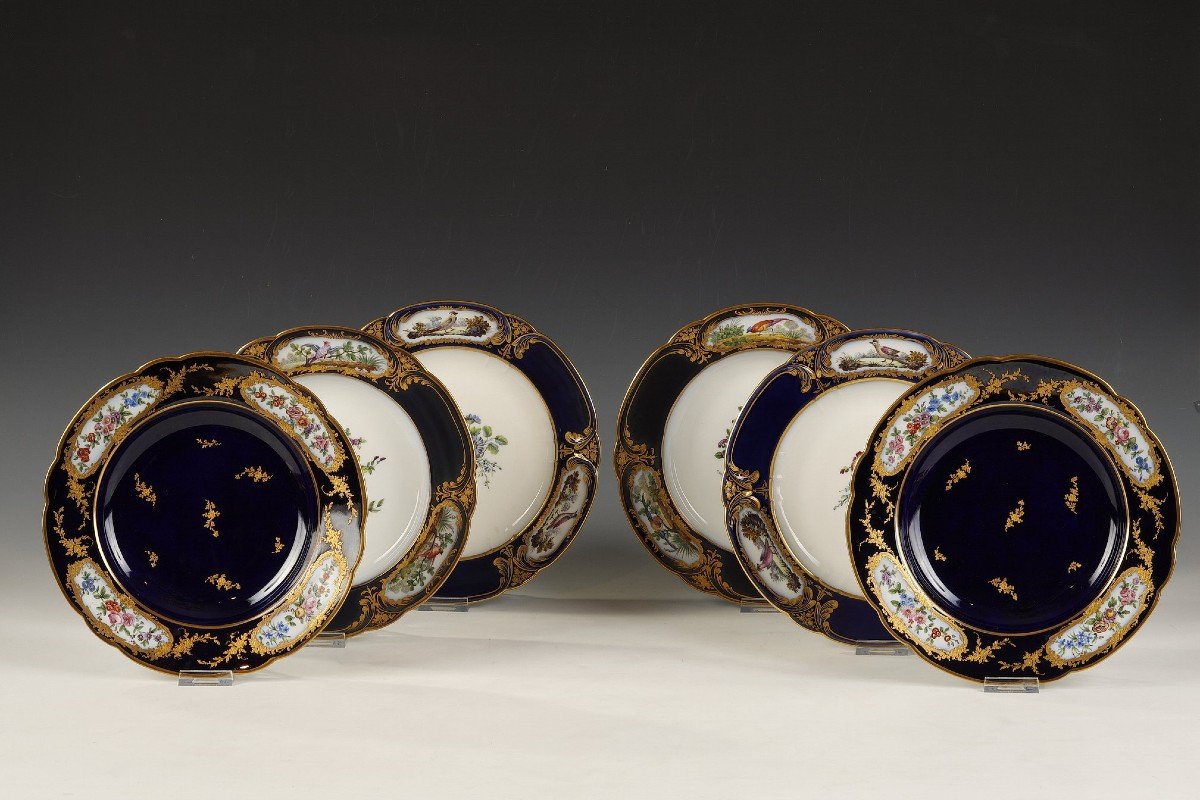 Set Of Six Plates,  In The Style Of Sèvres, France, Circa 1880-photo-2