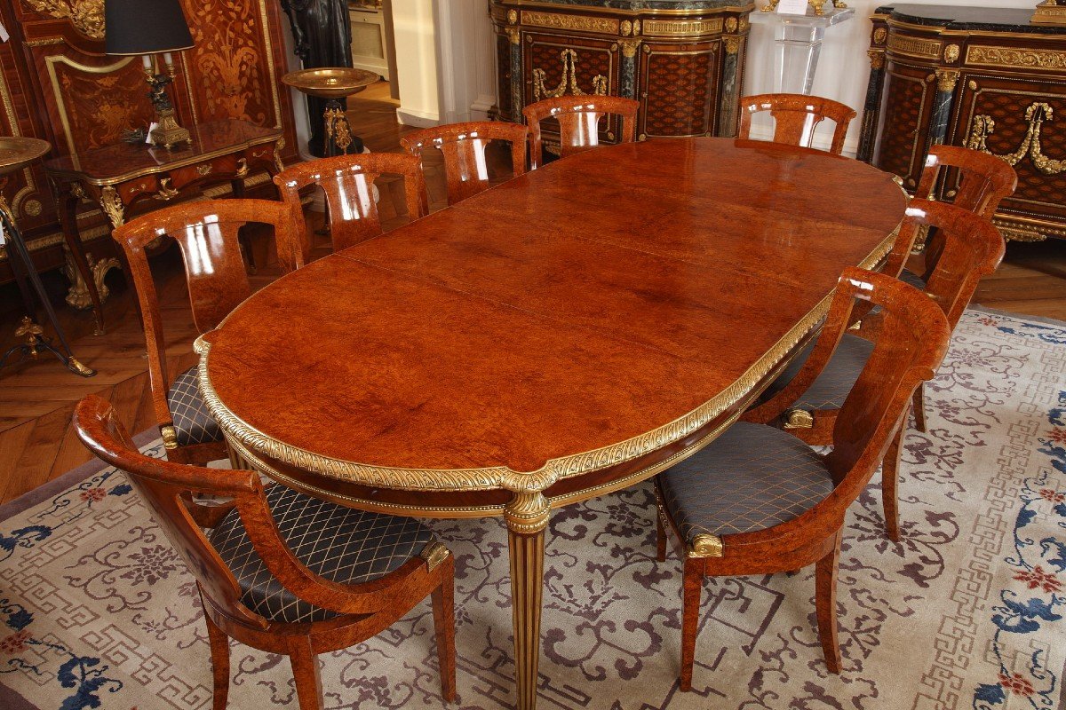 Important Louis XVI Style Dining Room Set By Mercier Frères, France, C 1900