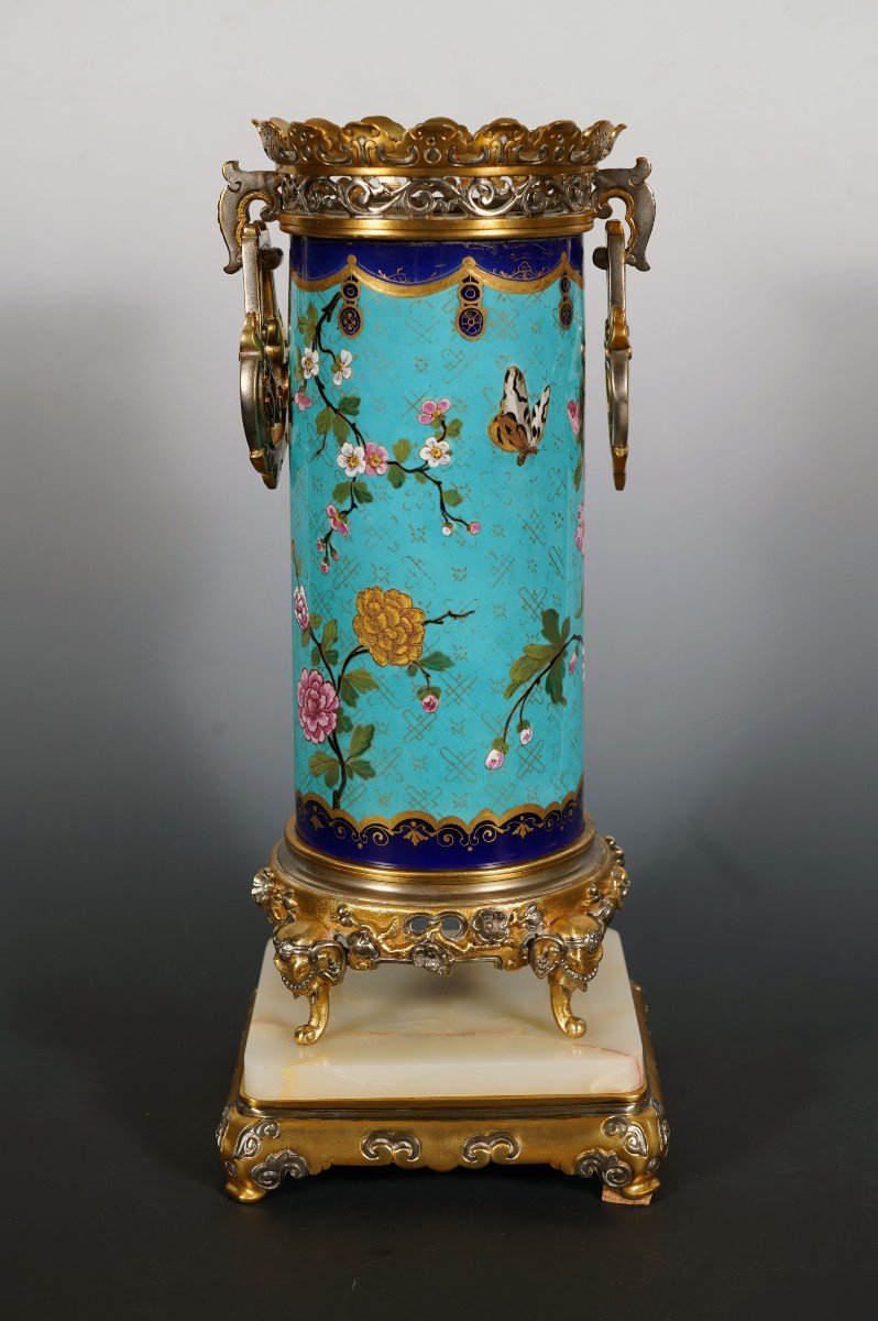 Pair Of "japonisme" Vases Attr. To E. Cornu, France, Circa 1870-photo-4