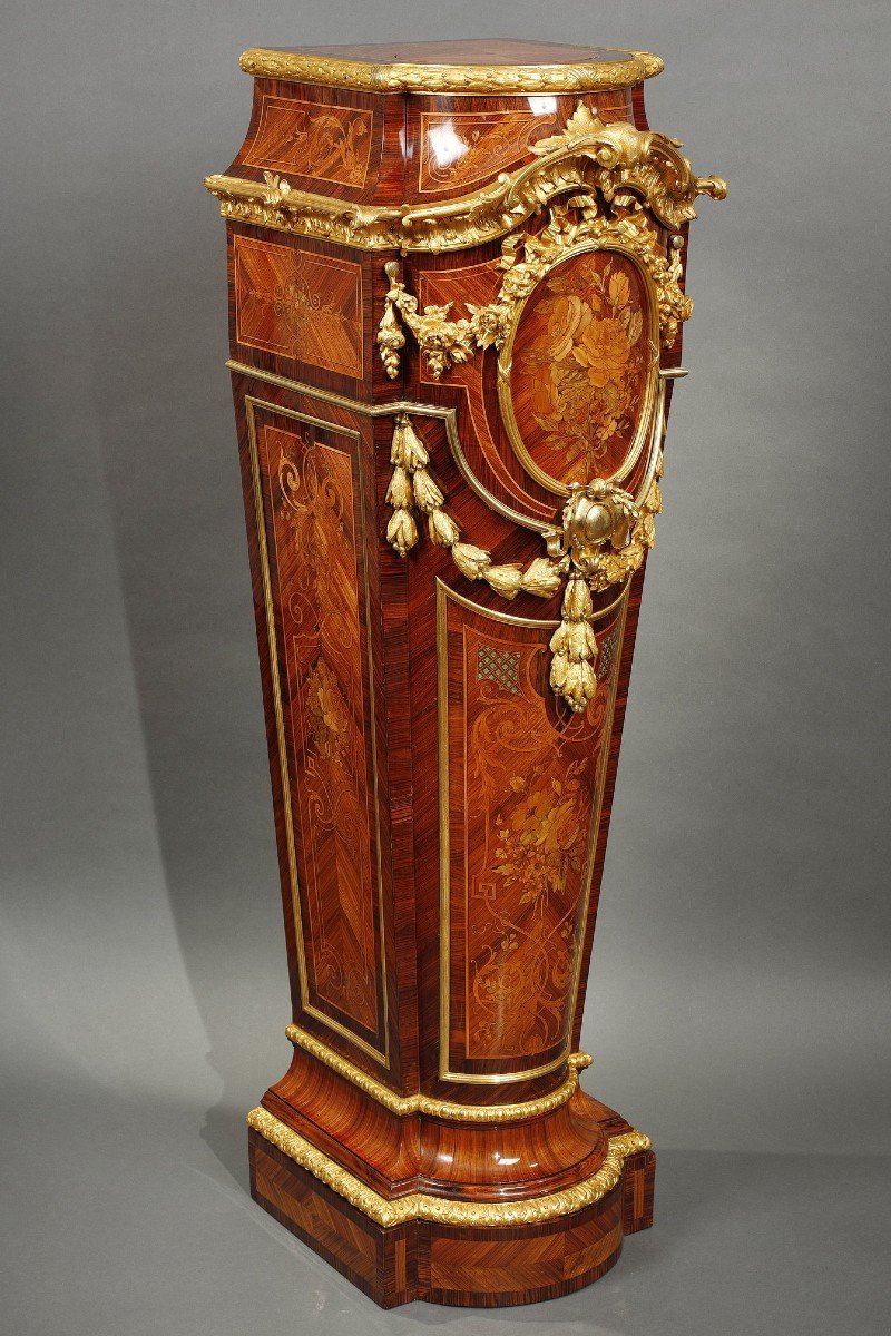 Display Pedestal Attributed To A.-g. Fourdinois, France, Circa 1865-photo-2